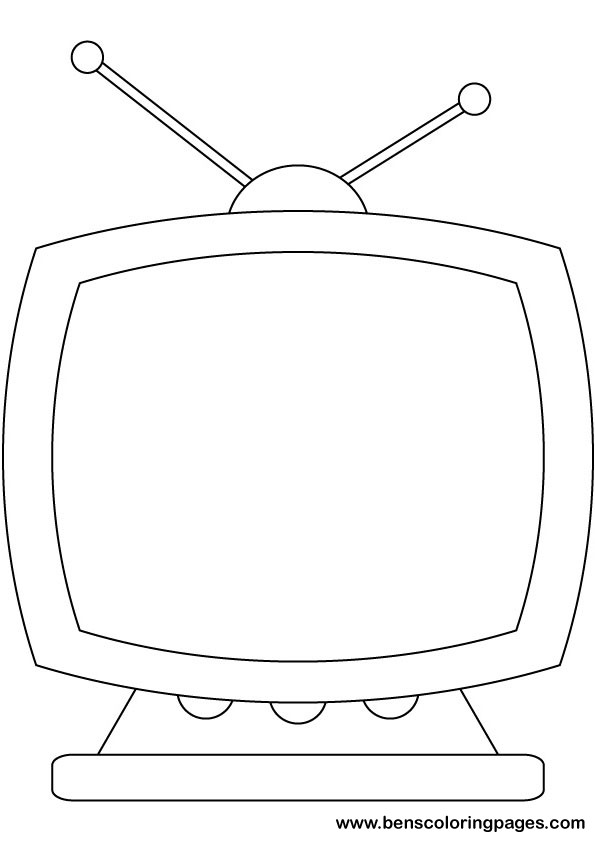television coloring pages
