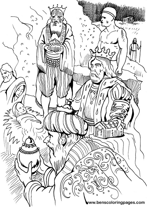the three kings coloring page