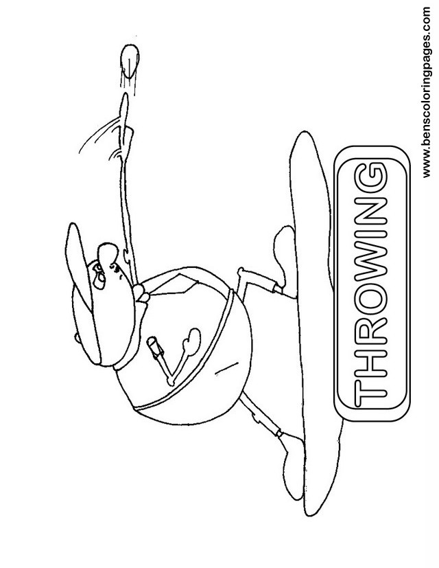 throwing coloring page