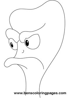 Alien face printable coloring book