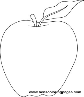 Apple printable coloring book