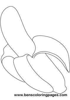 Banana printable coloring book