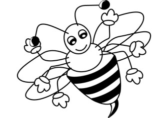 happy bee drawing book