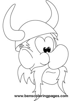 Ben the viking printable coloring book