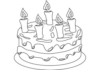 birthday cake drawing book