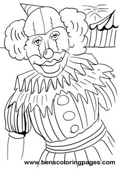 Clown coloring sheet for kids