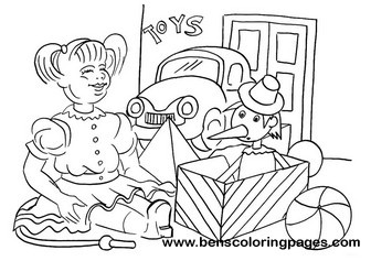 Toys coloring page for kids