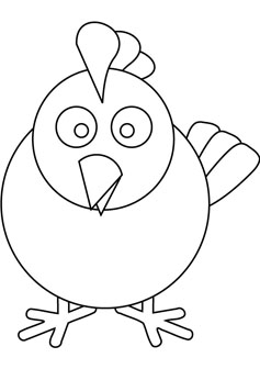 chicken drawing page