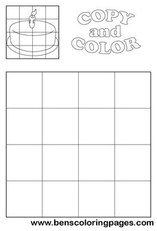 birthday cake coloring picture