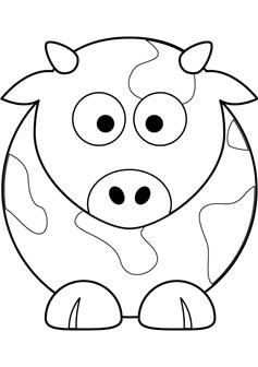 cow drawing page