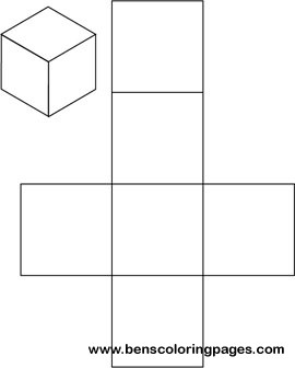 maths net of a cube handout
