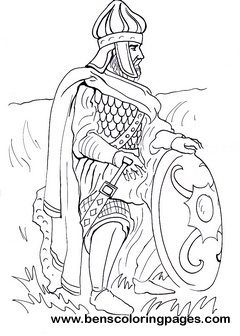 Dacian warrior children coloring pages