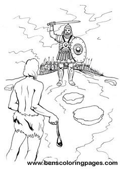 david and goliath coloring pages