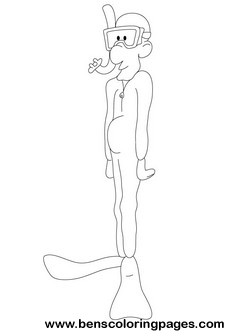 diver cartoon pictures