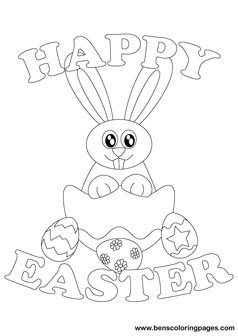 happy easter bunnies drawing book