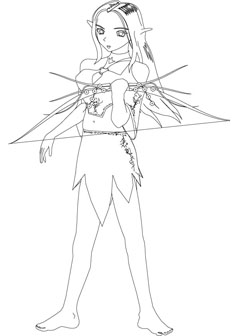 elf archer drawing book
