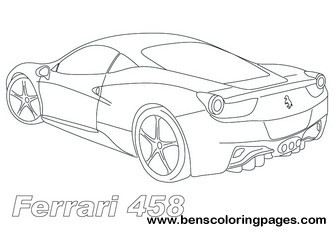Ferrari sportscars coloring pages