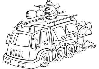 Fire engine drawing book