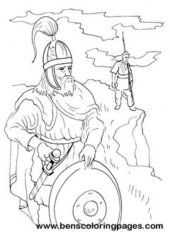 Gothic warrior children coloring pages