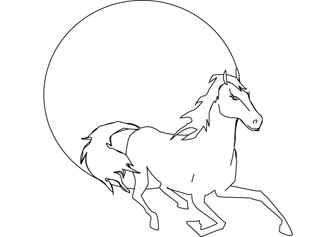 black beauty coloring drawing