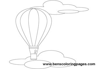 Hot air balloon online coloring book