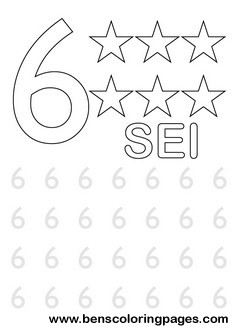 Learn to write number six