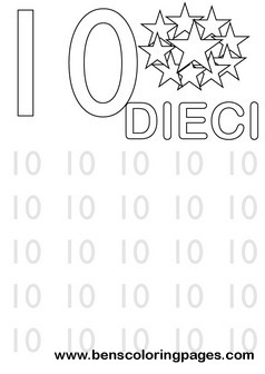 Learn to write number ten