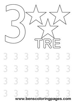 Learn to write number three