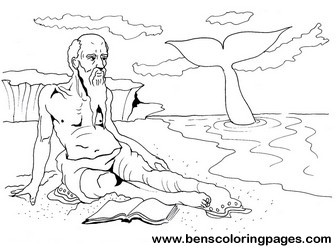 jonah and the whale coloring pages