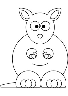 baby kangaroo drawing