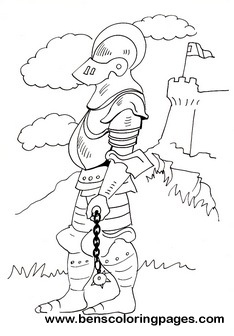 knights children coloring pages