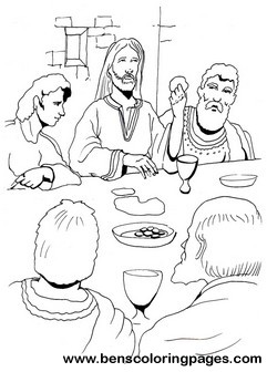 the last supper coloring pages