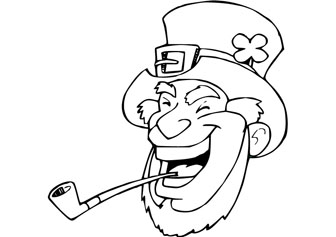 laughing leprechaun  drawing