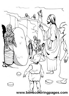 lazarus story coloring pages