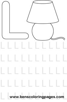 letter L alphabet coloring book