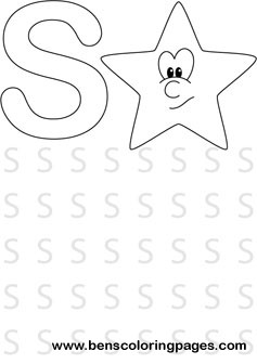 letter S alphabet coloring lesson
