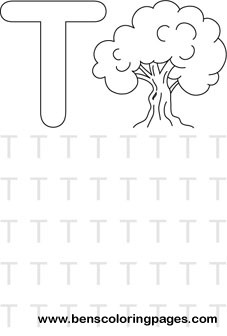 letter T alphabet coloring pic