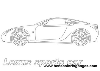 Lexus sport cars coloring pages