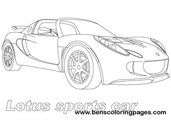 Lotus sport cars coloring pages