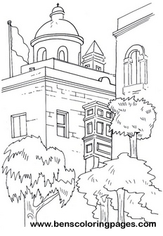 mediterranean streets printable coloring pages