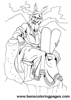 moses ten commandments coloring pages