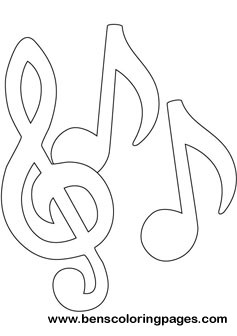 Music Notes coloring picture