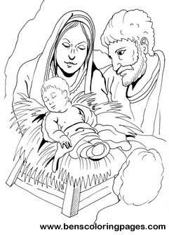 baby jesus coloring pages