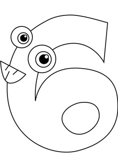 Number six drawing