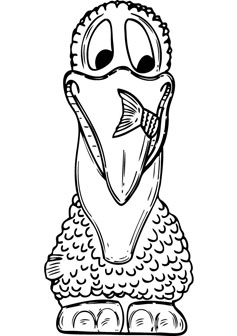 Pelican kids coloring pages