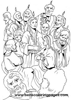 The Pentecost coloring sheet