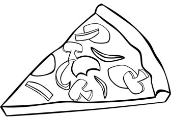 Cheesy pizza kids coloring pages