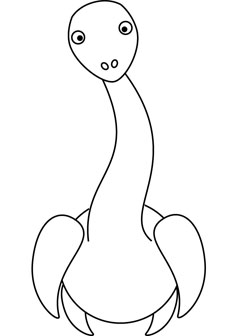 Wiggly dinosaur kids coloring pages
