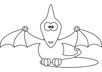 Fuzzy dino kids coloring pages