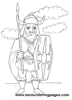 Punic warrior children coloring pages